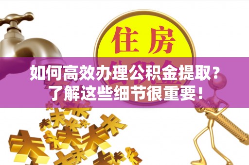 专属如何高效办理公积金提取？了解这些细节很重要！
