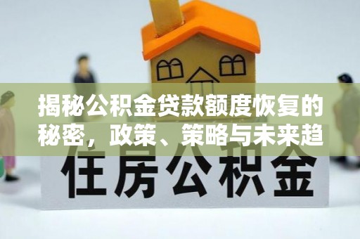 专属揭秘公积金贷款额度恢复的秘密，政策、策略与未来趋势