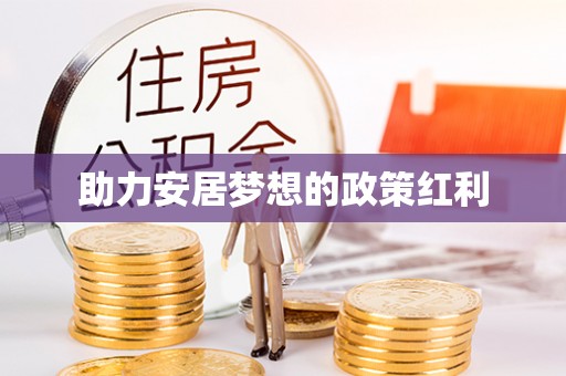 专属助力安居梦想的政策红利