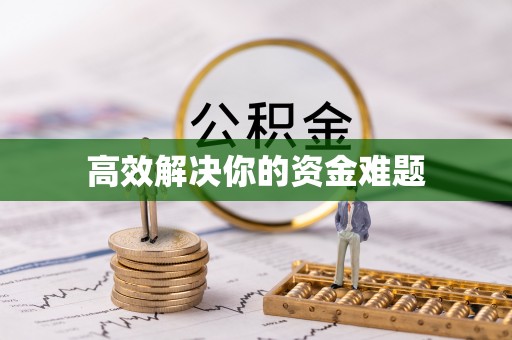 专属高效解决你的资金难题